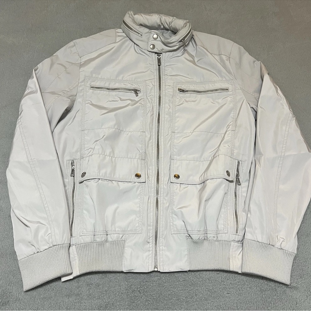 Calvin Klein Silver Windbreaker Jacket